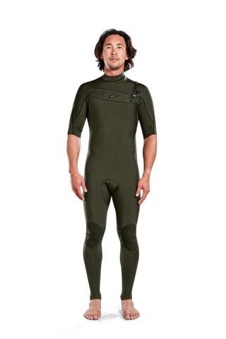 Adelio 2/2 Short Arm Steamer - Olive Green